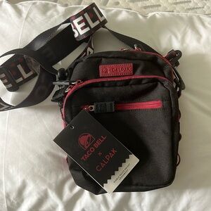 Taco Bell X Calpak crossbody Diablo bag